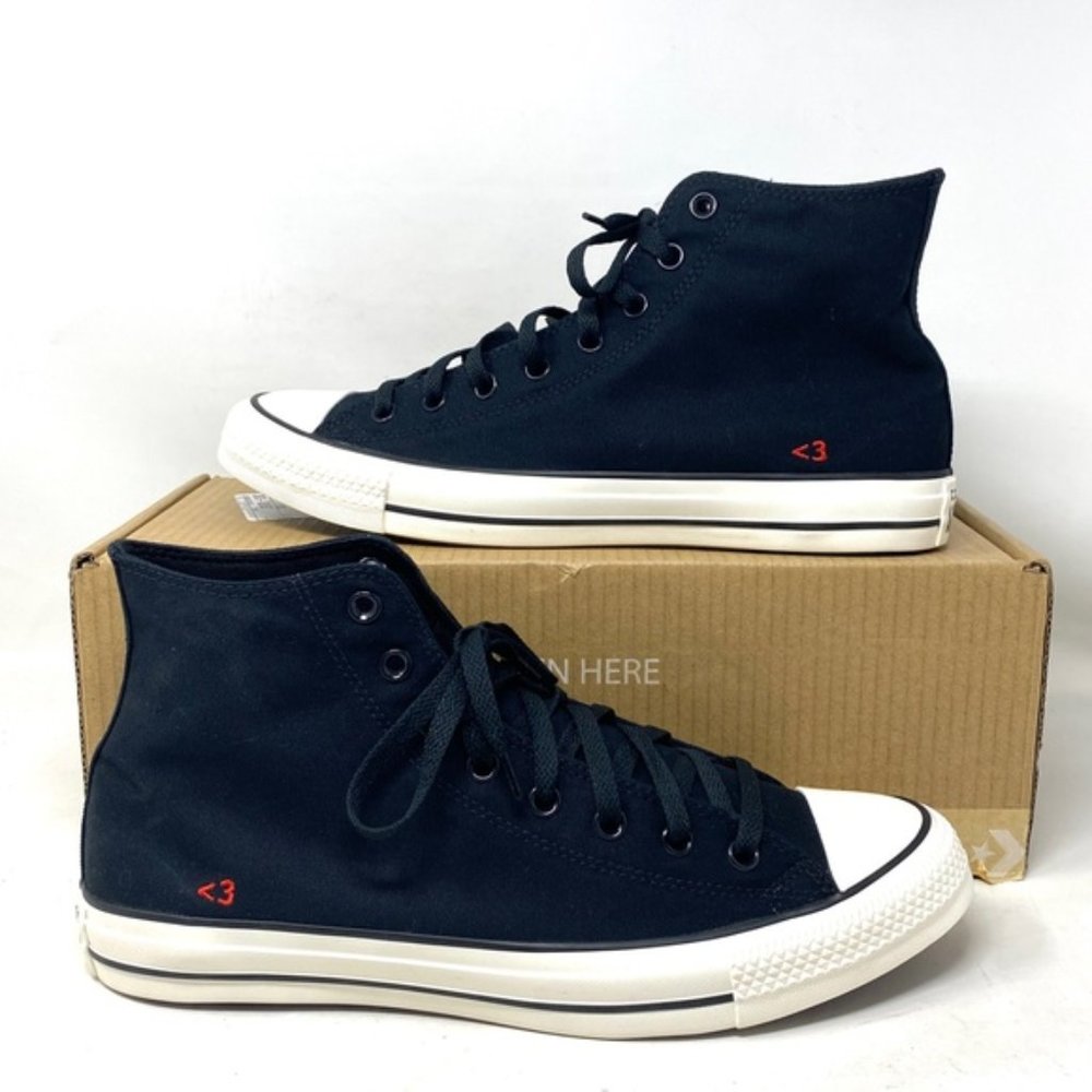 Converse Chuck Taylor Sneakers Hi Casual Black Shoes For Men Custom 152620C-BKW - Picture 6 of 12
